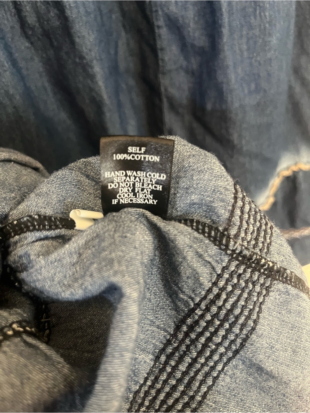 100% Cotton Tiered Denim Y2K Maxi Skirt - Picture 6 of 7